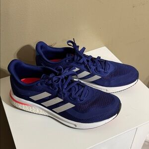 adidas Supernova Royal Blue Silver White Orange Athletic Shoes 7.5